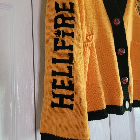 Netflix Hellfire Club Orange and Black Cardigan - XL - Picture 3 of 8